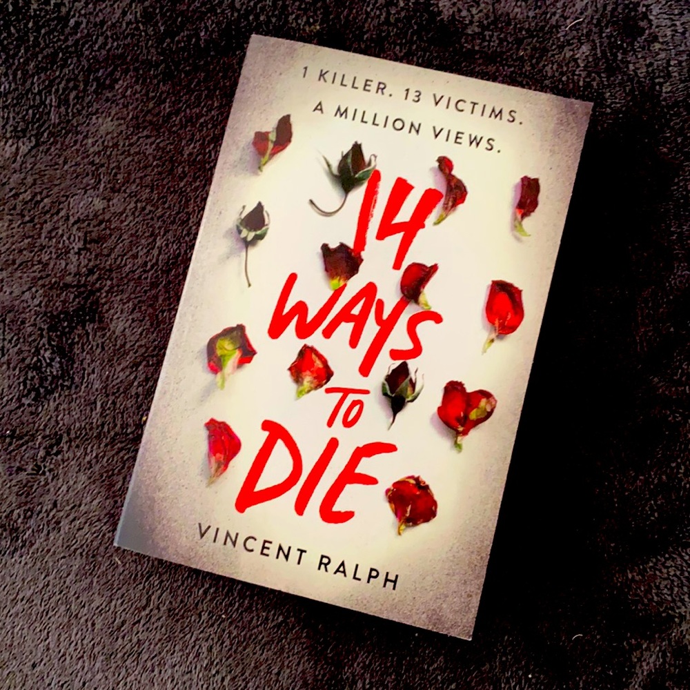 this is a book called "14 ways to die". It hasn't been opened yet so, its clean.